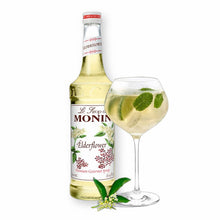 Monin Elderflower Syrup for Cocktails, Coffee, and Beverages 750 Ml. / 25.4 Fl. Oz. X 12 (Factory Case)