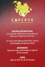 Emperor Lava Mooncakes Gift Box 440 g. (15.5 Oz.) with Bonus Gift Gold Stainless Steel Tongs