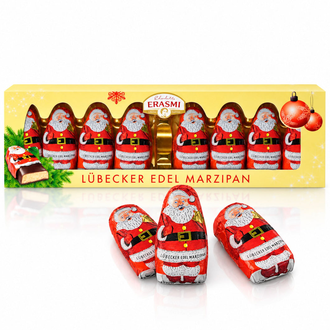 Erasmi Lübecker Edel Marzipan Chocolate Santas – 3.5 oz (100 g)