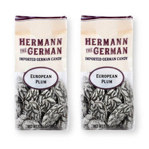Hermann the German Bavarian EUROPEAN PLUM Hard Candy 5.29 oz. / 150 g (Pack of 2)
