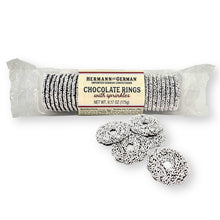Hermann The German Chocolate Rings with Nonpareils Sprinkles 6.17 oz. (175 g.)