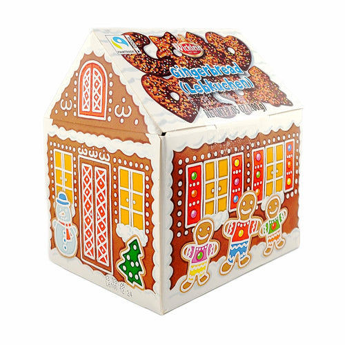 Wicklein Gingerbread Cookie Winterhaus Chocolate Lebkuchen Assorted Shapes with Sprinkles 7.05 Oz.(200 g.)