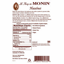 Monin Hazelnut Syrup for Cocktails, Coffee, and Beverages 750 Ml. / 25.4 Fl. Oz. (Pack of 2)