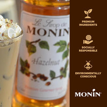 Monin Hazelnut Syrup with Pump Starter Set for Cocktails, Coffee, and Beverages 750 Ml. / 25.4 Fl. Oz. (2-Pc Set)
