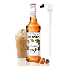 Monin Hazelnut Syrup with Pump Starter Set for Cocktails, Coffee, and Beverages 750 Ml. / 25.4 Fl. Oz. (2-Pc Set)