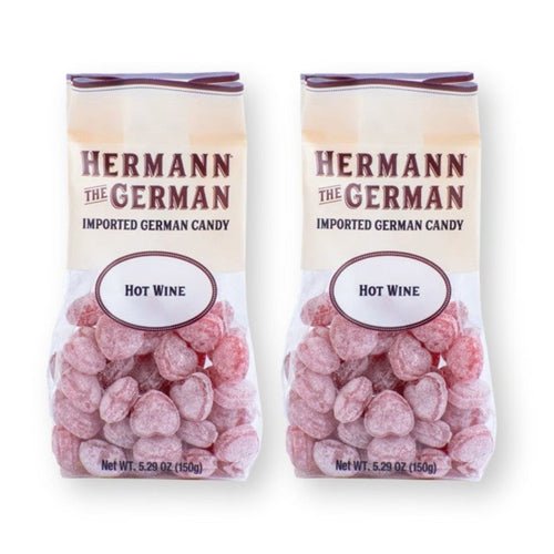 Hermann the German Bavarian HOT WINE Hard Candy 5.29 oz. / 150 g (Pack of 2)