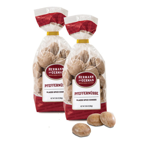 Hermann the German Pfeffernusse Glazed Spice Gingerbread Cookies 7.05 Oz. /200 g. (Pack of 2)