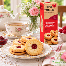 Lovemore Jammy Wheels Raspberry Sandwich Biscuits– Gluten Free, Wheat Free & Milk Free – 4.23 oz / 120 g (Pack of 2)