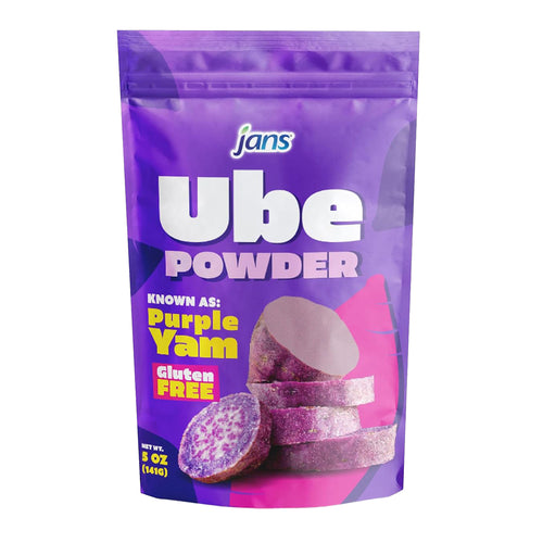 Natural Ube Purple Yam Powder 100% Pure Ube 5 oz. by Jans (Pack of 6)