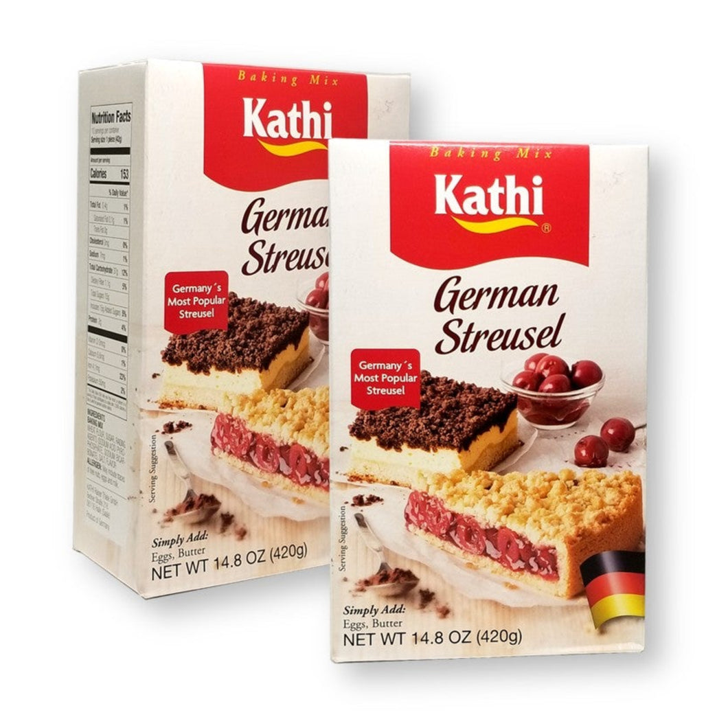 Kathi German Streusel Cake Mix 14.8 Oz./ 420 g (Pack of 2)