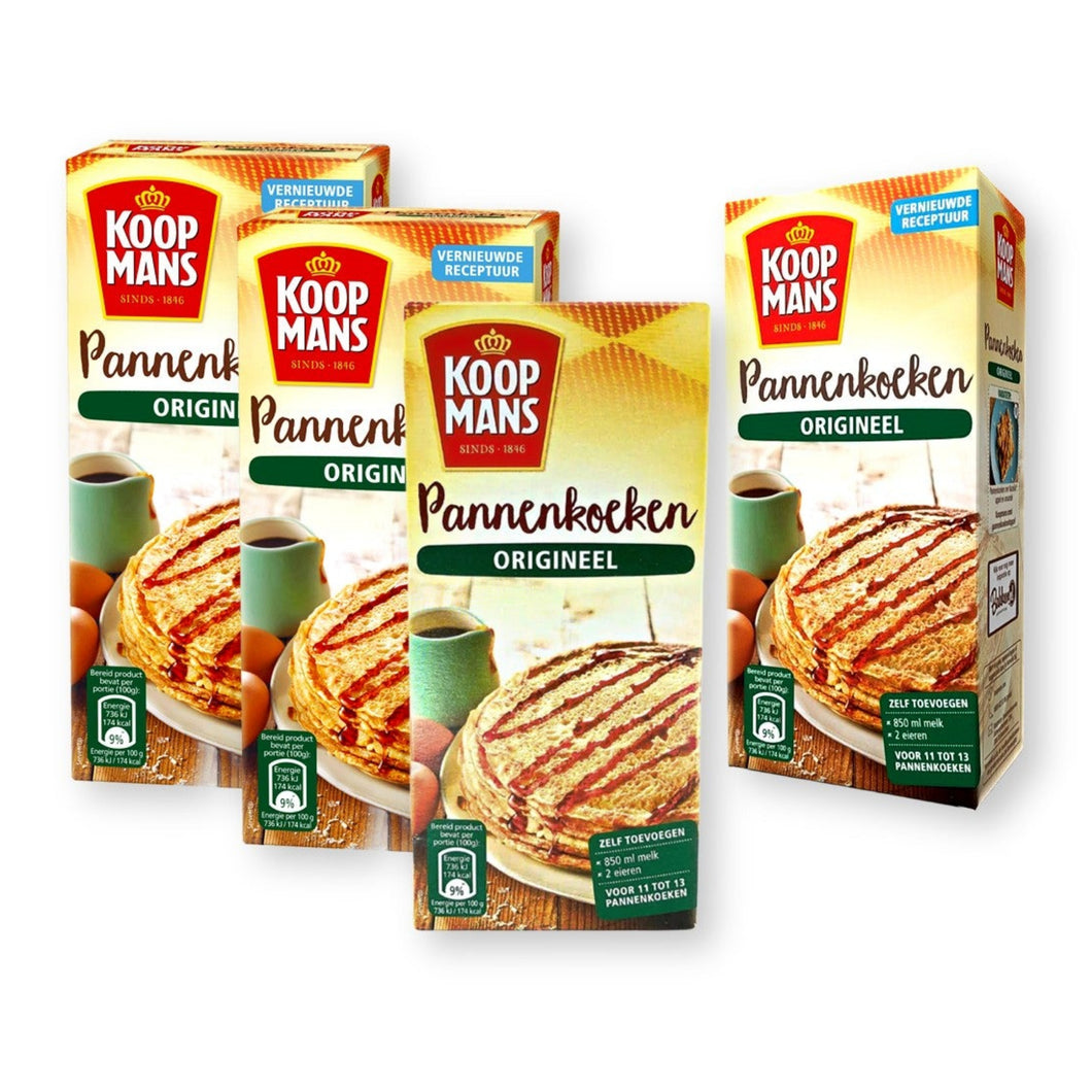 Koopmans Dutch Pancake Mix Pannenkoeken 14.11 oz. / 400 g. (Pack of 4)
