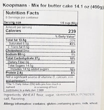 Koopmans Butter Cake "Boterkoek" 14.11 Oz. / 400 g. (Pack of 2)