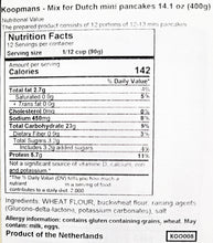 Koopmans Poffertjes Dutch Mini Pancakes Mix 14.11 Oz. / 400 g. (Pack of 2)
