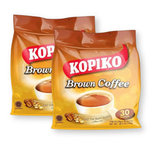 Kopiko Brown Instant Coffee 3-in-1 Authentic Indonesian Volcanic Coffee with Brown Sugar 26.4 Oz. (25 G.X 30 Sachets) Pack of 2