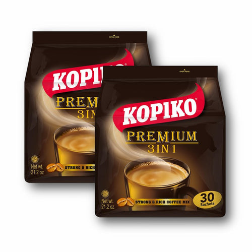 Kopiko Premium  3-in-1 Instant Coffee Authentic Indonesian Volcanic Coffee  20 G.X 30 Sachets (Pack of 2)