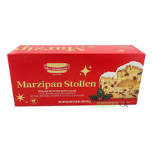 Kuchenmeister Luxury Marzipan Christmas Stollen 26.4 Oz. (1 lb 10.4 Oz) X 2 with Gold Stainless Steel Tongs (2-Pc Set)