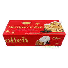 Kuchenmeister Luxury Marzipan Christmas Stollen 26.4 Oz. (1 lb 10.4 Oz) X 2 with Gold Stainless Steel Tongs (2-Pc Set)