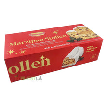 Kuchenmeister Luxury Marzipan Christmas Stollen 26.4 Oz. (1 lb 10.4 Oz) X 2 with Gold Stainless Steel Tongs (2-Pc Set)