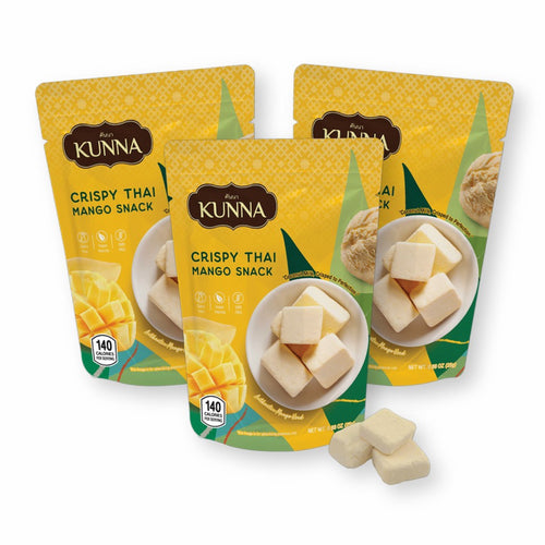 Kunna Crispy Thai Mango Coconut Milk Snack 0.88 Oz. (Pack of 3)