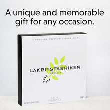 Lakritsfabriken Premium Swedish SALTY Licorice Gift Boxed 5.29 Oz./150 g.