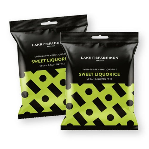 Lakritsfabriken Premium Swedish SWEET Licorice 3.53 Oz. (Pack of 2)