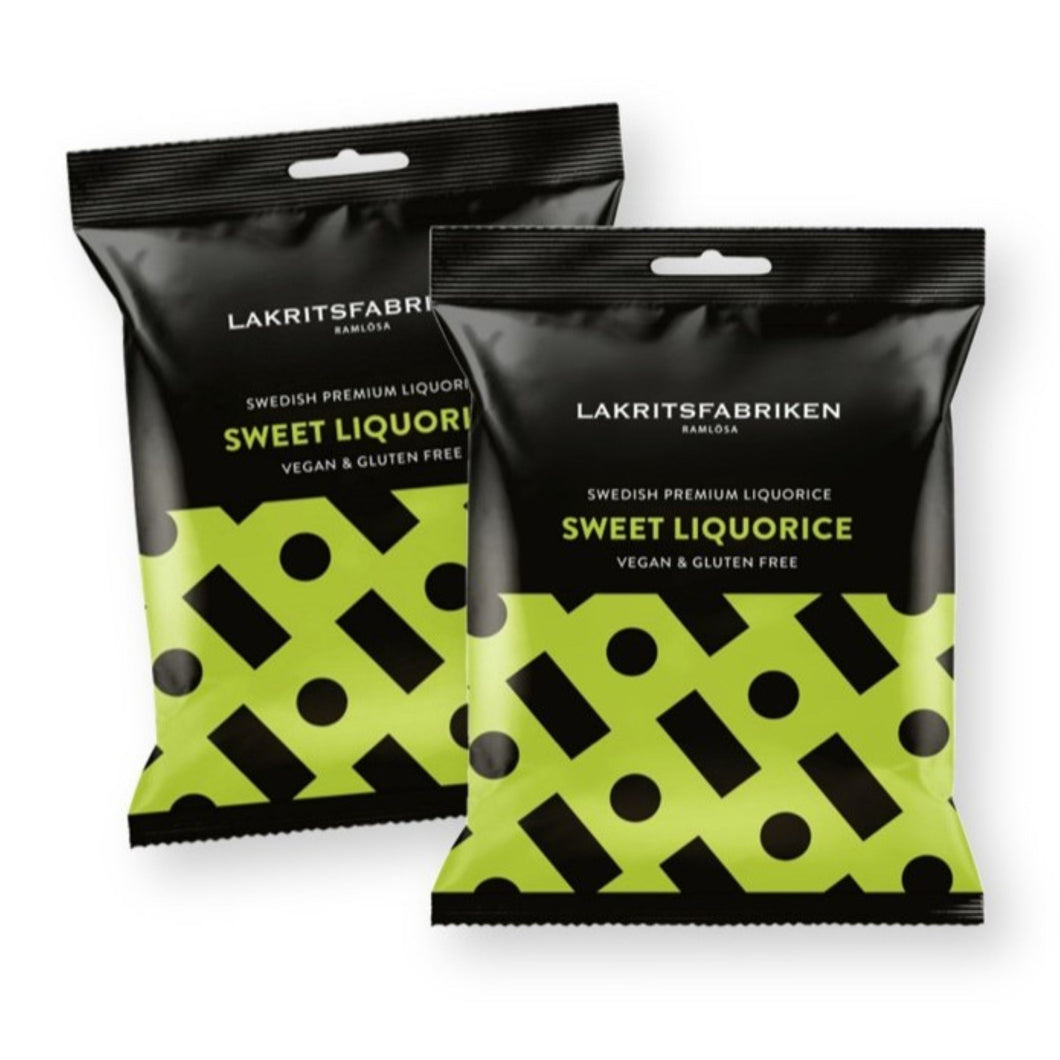 Lakritsfabriken Premium Swedish SWEET Licorice 3.53 Oz. (Pack of 2)