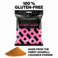 Lakritsfabriken Premium Swedish SALTY RASPBERRY Licorice 3.53 Oz. (Pack of 2)