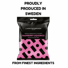 Lakritsfabriken Premium Swedish SALTY RASPBERRY Licorice 3.53 Oz. (Pack of 2)