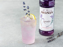 Monin Lavender Syrup with Syrup Pump Starter Set for Cocktails, Coffee, and Beverages 750 Ml. / 25.4 Fl. Oz. (2-Pc Set)