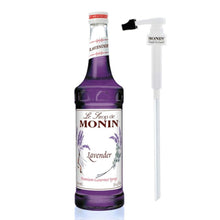 Monin Lavender Syrup with Syrup Pump Starter Set for Cocktails, Coffee, and Beverages 750 Ml. / 25.4 Fl. Oz. (2-Pc Set)