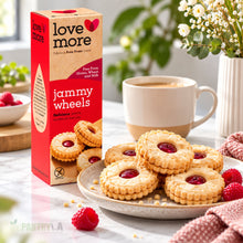 Lovemore Jammy Wheels Raspberry Sandwich Biscuits– Gluten Free, Wheat Free & Milk Free – 4.23 oz (120 g)