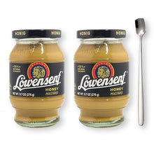 Lowensenf Bavarian Honey Mustard 10.05 oz.(285 g) 2-Pack with Stylish Stainless Steel Spoon