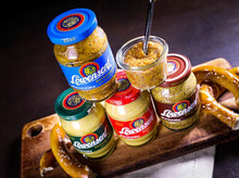 Lowensenf Bavarian Sweet & Spicy Mustard 10.05 oz.(285 g) 2-Pack with Stylish Stainless Steel Spoon