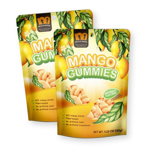 Melin & Maddie MANGO Gummies Plant-Based 4.23 Oz. /120 g. (Pack of 2)