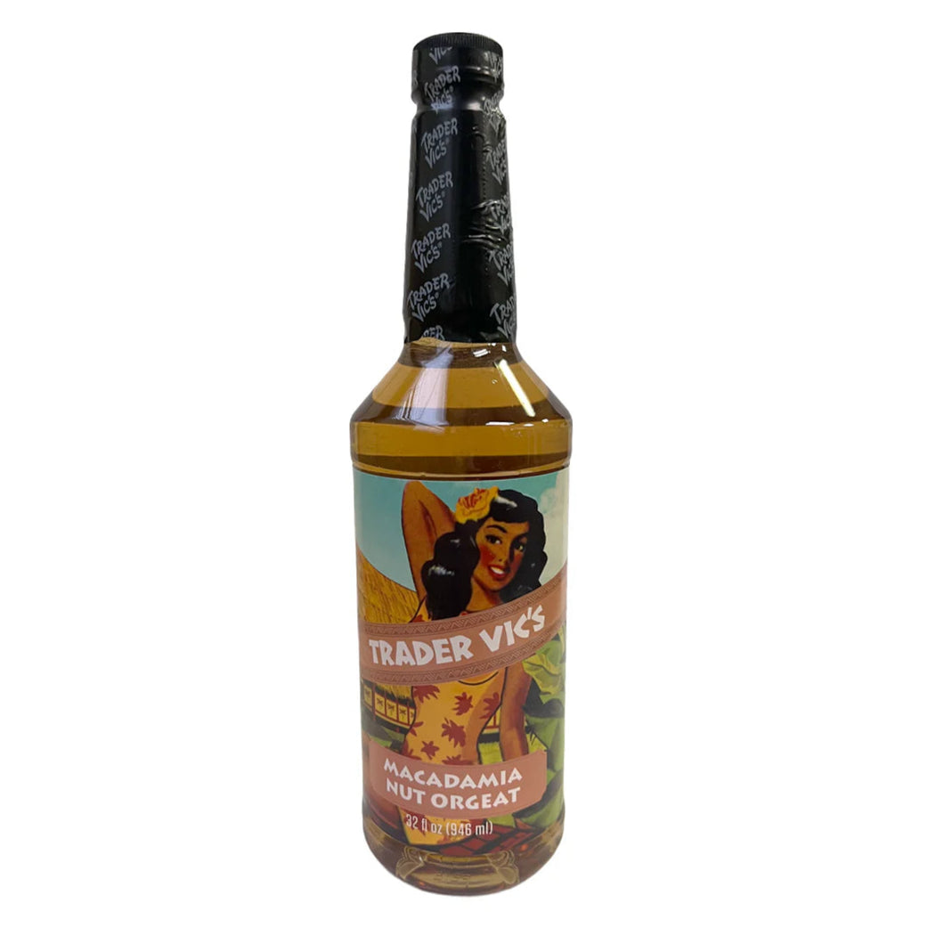 Trader Vic's Macadamia Nut Orgeat Syrup for Cocktail Mixes, Mocktails, and Drinks 32 Fl. Oz. / 946 Ml.