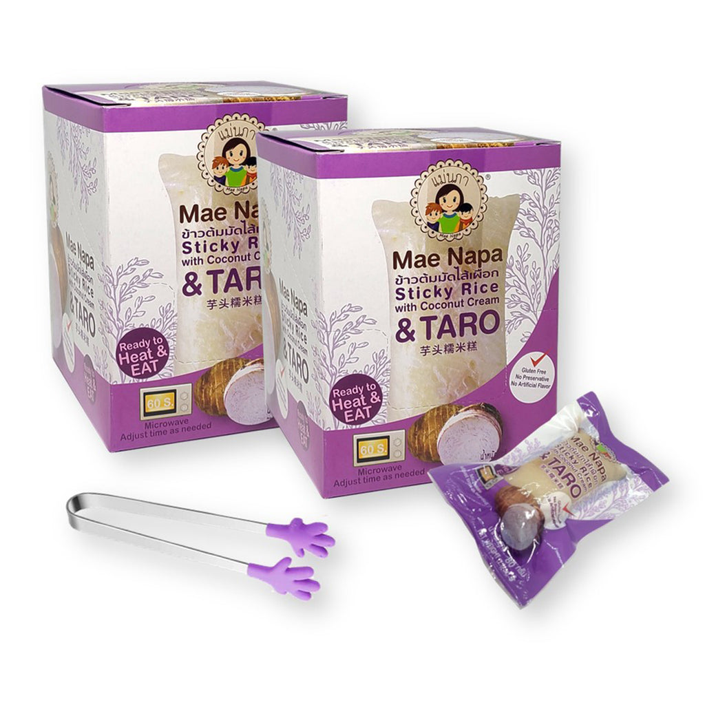 Mae Napa Thai Sticky Rice with TARO Filling - Khao Tom Mud- Ready to H ...