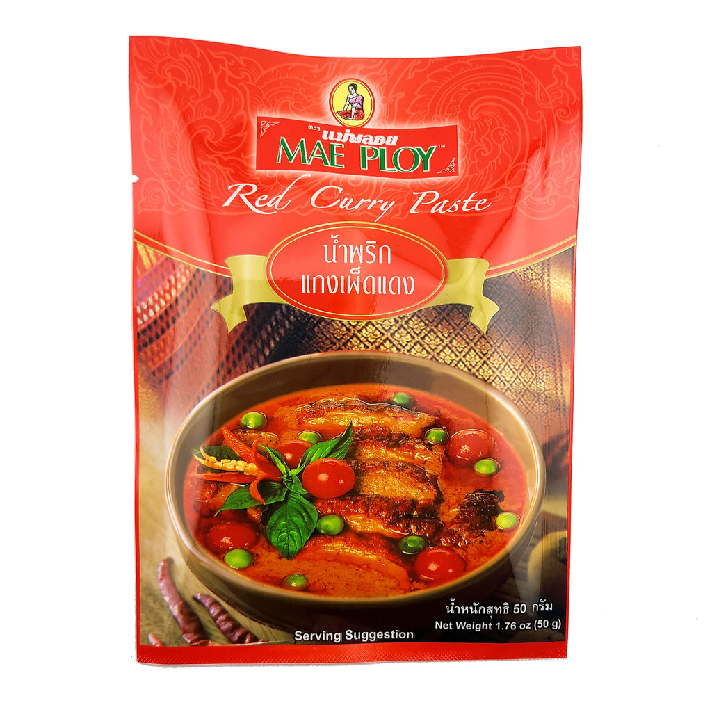 Mae Ploy Red Curry Paste Thai Curry 1.76 Oz. (50 g) (Pack of 3 ...