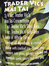 Trader Vic's the Original Mai Tai CONCENTRATE Cocktail Mix 32 Fl. Oz./946 Ml.