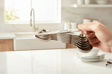 Modern Design Magnetic Measuring Spoons WHITE Set of 8  Stainless Steel Dual Sided Stackable Nesting TSP and TBS