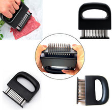 Meat Tenderizer 48 Stainless Steel Ultra Sharp Needle Blades Heavy Duty Easy Cleaning with Small Cleaning Brush (2-Pc Set)