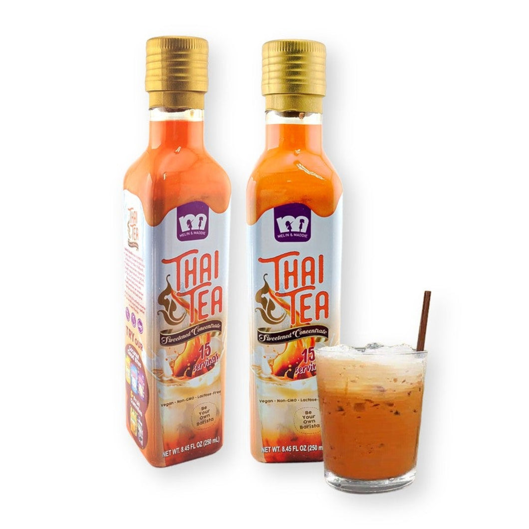Melin & Maddie Thai Tea Sweetened Concentrate 8.45 Fl. Oz. (Pack of 2)