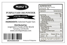 Miki's Ube Purple Yam Powder/Flour EXTRA FINE Grain100% Pure Ube 17.64 Oz./ 500 G.