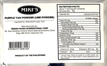 Miki's Ube Purple Yam Powder 100% Pure Ube 3.53 Oz./ 100 G.