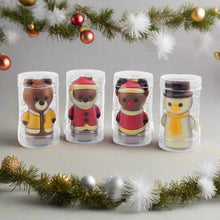 Weibler Mini Assorted Christmas Figures Set in Individual Acetate Gift Tubes .32 Oz (Set of 4)