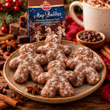 Wicklein Mug-Buddies Chocolate Brownie Style Soft Gingerbread Cookies with Cocoa Nibs – 6.17 oz (175 g) (Pack of 2)