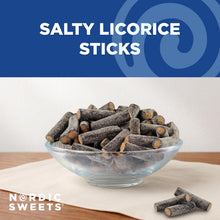 Nordic Sweets Salty Black Locorice Salmiac Stx Candy 5 Oz. / 141 g. (Pack of 2)