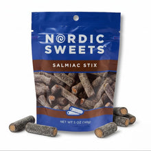 Nordic Sweets Salty Black Locorice Salmiac Stx Candy 5 Oz. / 141 g. (Pack of 2)
