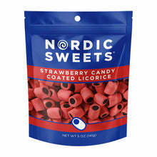 Nordic Sweets Strawberry Candy Coated Licorice 5 Oz. / 141 g. (Pack of 2)