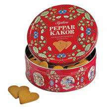 Nyakers Pepparkakor Swedish Gingersnaps HEART-SHAPED Cookies Gift Tin 14.11 Oz /400 g.