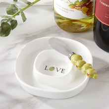 Kate Aspen "Olive You" Olive tray & cheese spreader Set Gift Boxed for Bridal Shower, Wedding Favors